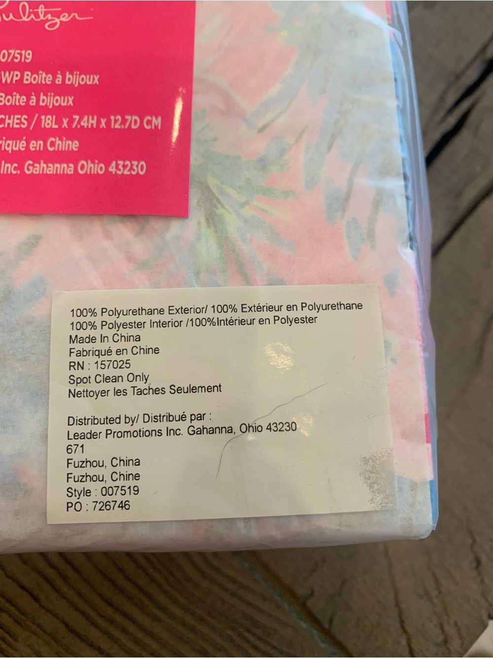 NWT—-Lilly Pulitzer Cockatoo Pretty in Pink Jewelry Box - Picture 8 of 8